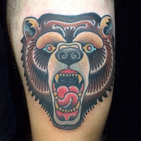 bear tattoo|traditional bear tattoo designs.